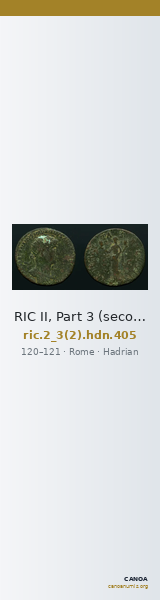 RIC II, Part 3 (second edition) Hadrian 405 — CANOA