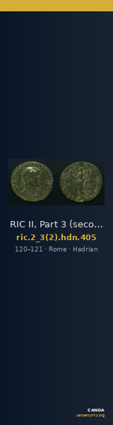 RIC II, Part 3 (second edition) Hadrian 405 — CANOA