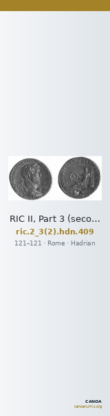 RIC II, Part 3 (second edition) Hadrian 409 — CANOA