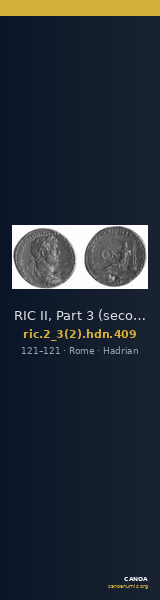 RIC II, Part 3 (second edition) Hadrian 409 — CANOA