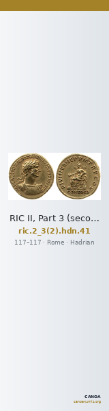 RIC II, Part 3 (second edition) Hadrian 41 — CANOA