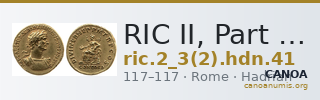 RIC II, Part 3 (second edition) Hadrian 41 — CANOA