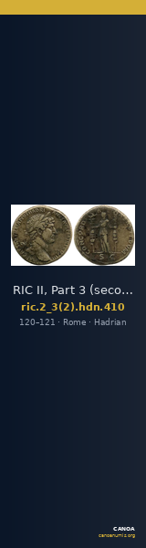 RIC II, Part 3 (second edition) Hadrian 410 — CANOA