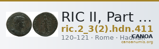RIC II, Part 3 (second edition) Hadrian 411 — CANOA