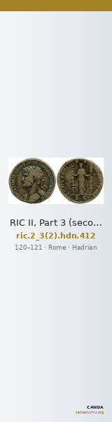 RIC II, Part 3 (second edition) Hadrian 412 — CANOA