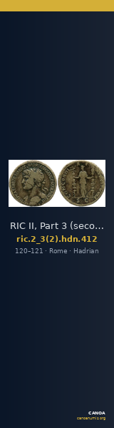 RIC II, Part 3 (second edition) Hadrian 412 — CANOA