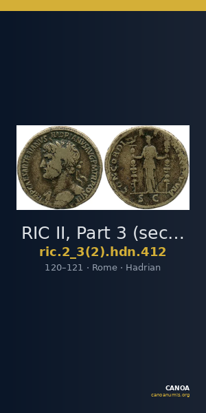 RIC II, Part 3 (second edition) Hadrian 412 — CANOA
