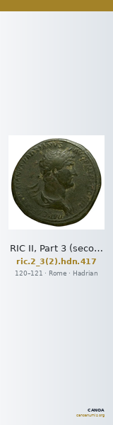 RIC II, Part 3 (second edition) Hadrian 417 — CANOA