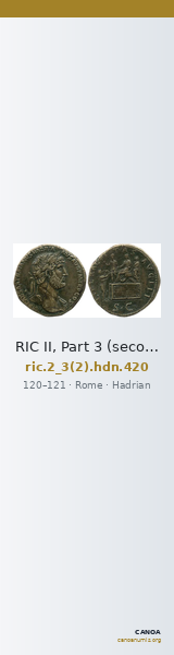 RIC II, Part 3 (second edition) Hadrian 420 — CANOA