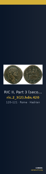 RIC II, Part 3 (second edition) Hadrian 420 — CANOA