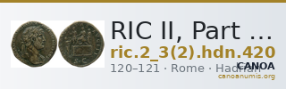 RIC II, Part 3 (second edition) Hadrian 420 — CANOA