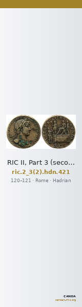 RIC II, Part 3 (second edition) Hadrian 421 — CANOA