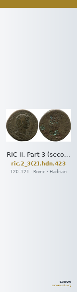 RIC II, Part 3 (second edition) Hadrian 423 — CANOA