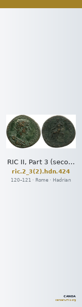 RIC II, Part 3 (second edition) Hadrian 424 — CANOA