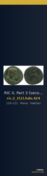 RIC II, Part 3 (second edition) Hadrian 424 — CANOA