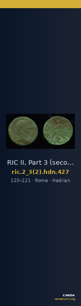 RIC II, Part 3 (second edition) Hadrian 427 — CANOA