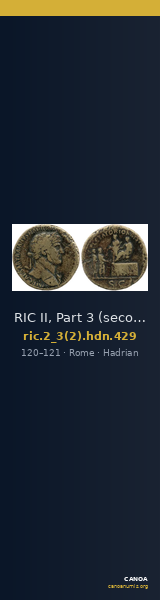RIC II, Part 3 (second edition) Hadrian 429 — CANOA