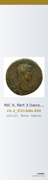 RIC II, Part 3 (second edition) Hadrian 430 — CANOA