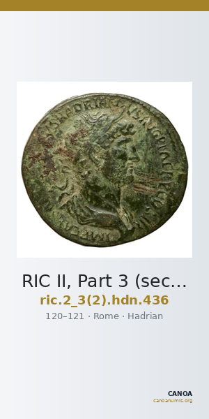 RIC II, Part 3 (second edition) Hadrian 436 — CANOA