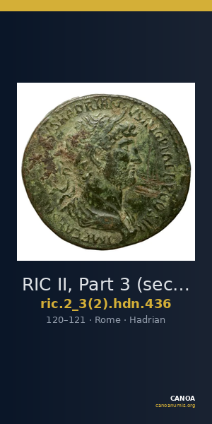 RIC II, Part 3 (second edition) Hadrian 436 — CANOA
