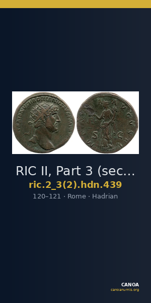 RIC II, Part 3 (second edition) Hadrian 439 — CANOA