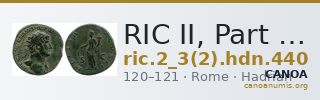RIC II, Part 3 (second edition) Hadrian 440 — CANOA