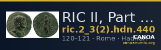 RIC II, Part 3 (second edition) Hadrian 440 — CANOA
