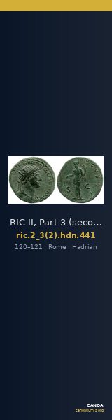 RIC II, Part 3 (second edition) Hadrian 441 — CANOA