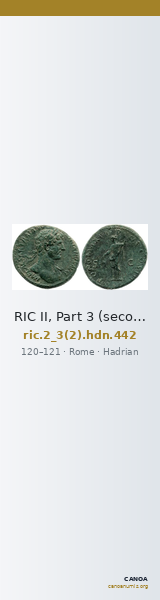 RIC II, Part 3 (second edition) Hadrian 442 — CANOA