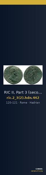RIC II, Part 3 (second edition) Hadrian 442 — CANOA