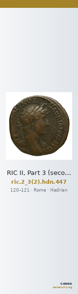 RIC II, Part 3 (second edition) Hadrian 447 — CANOA