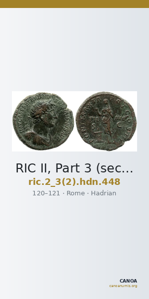 RIC II, Part 3 (second edition) Hadrian 448 — CANOA