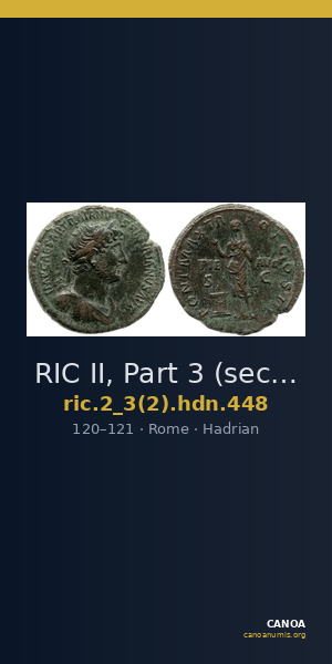 RIC II, Part 3 (second edition) Hadrian 448 — CANOA