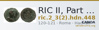 RIC II, Part 3 (second edition) Hadrian 448 — CANOA