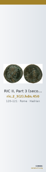 RIC II, Part 3 (second edition) Hadrian 450 — CANOA