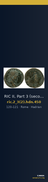 RIC II, Part 3 (second edition) Hadrian 450 — CANOA