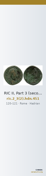 RIC II, Part 3 (second edition) Hadrian 451 — CANOA