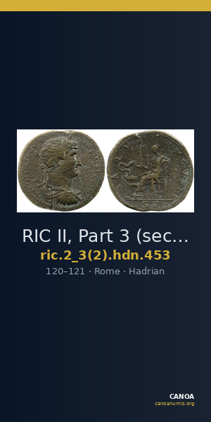 RIC II, Part 3 (second edition) Hadrian 453 — CANOA