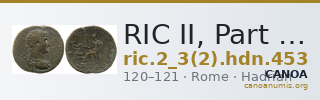 RIC II, Part 3 (second edition) Hadrian 453 — CANOA
