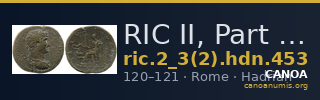 RIC II, Part 3 (second edition) Hadrian 453 — CANOA