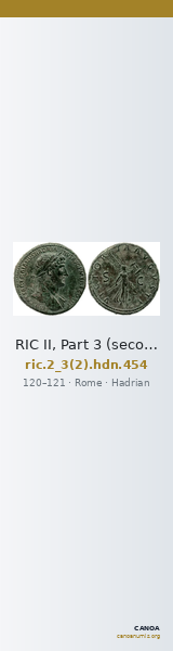 RIC II, Part 3 (second edition) Hadrian 454 — CANOA