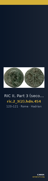 RIC II, Part 3 (second edition) Hadrian 454 — CANOA