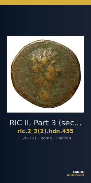 RIC II, Part 3 (second edition) Hadrian 455 — CANOA