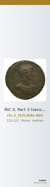 RIC II, Part 3 (second edition) Hadrian 460 — CANOA