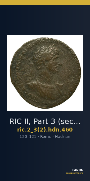 RIC II, Part 3 (second edition) Hadrian 460 — CANOA
