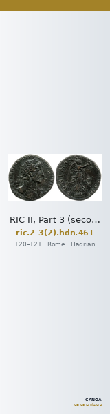 RIC II, Part 3 (second edition) Hadrian 461 — CANOA