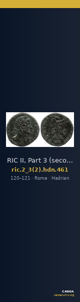 RIC II, Part 3 (second edition) Hadrian 461 — CANOA
