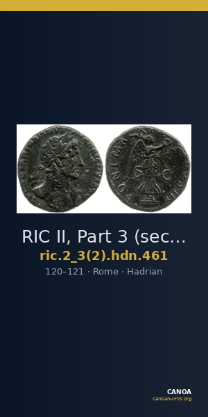 RIC II, Part 3 (second edition) Hadrian 461 — CANOA