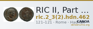 RIC II, Part 3 (second edition) Hadrian 462 — CANOA