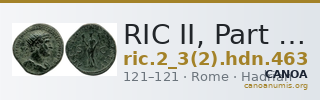 RIC II, Part 3 (second edition) Hadrian 463 — CANOA